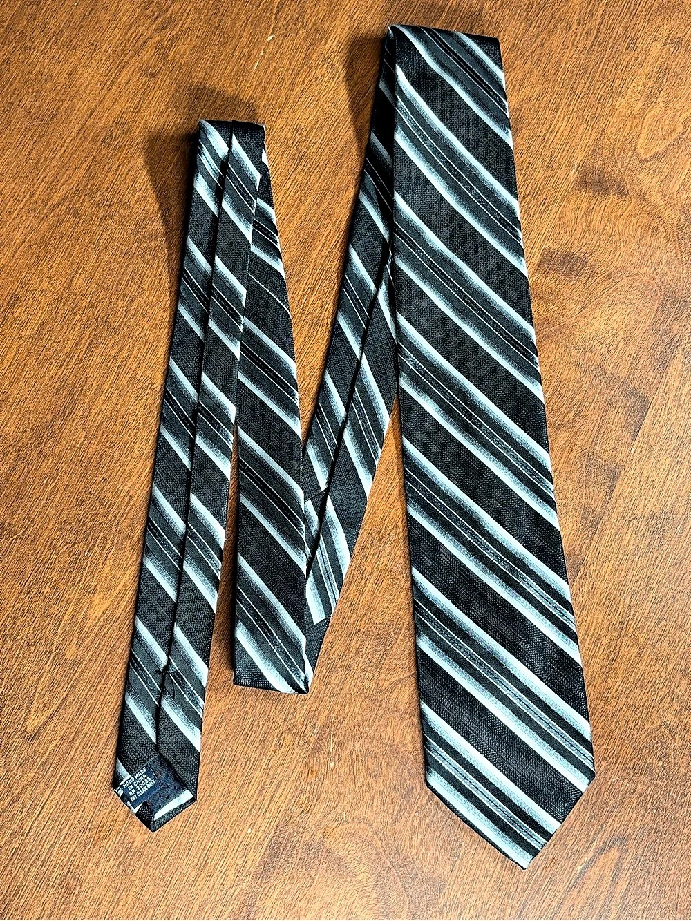 Pierre Cardin Men's Striped Ties Black & Gray